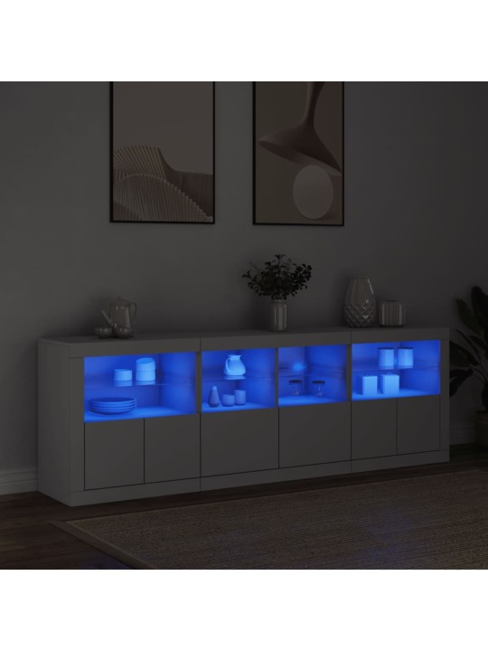 Příborník s LED osvětlením bílý 202 x 37 x 67 cm