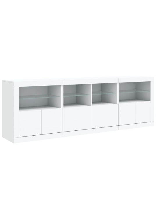 Příborník s LED osvětlením bílý 202 x 37 x 67 cm