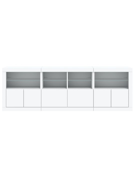 Příborník s LED osvětlením bílý 202 x 37 x 67 cm
