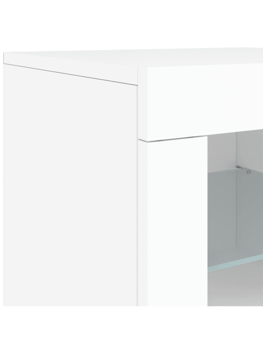 Příborník s LED osvětlením bílý 202 x 37 x 67 cm