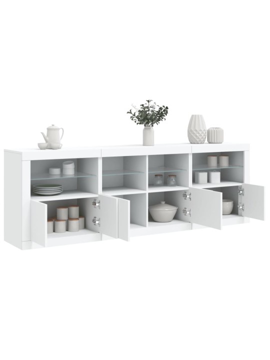 Příborník s LED osvětlením bílý 202 x 37 x 67 cm