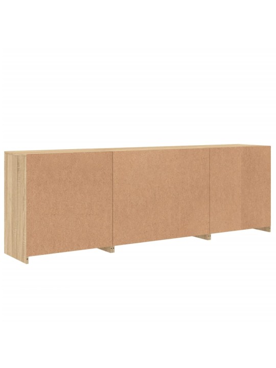 Příborník s LED osvětlením dub sonoma 202 x 37 x 67 cm