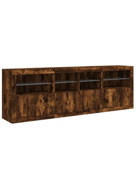 Příborník s led osvětlením kouřový dub 202 x 37 x 67 cm