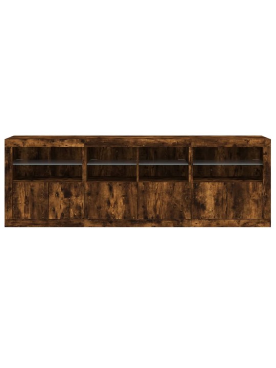 Příborník s led osvětlením kouřový dub 202 x 37 x 67 cm