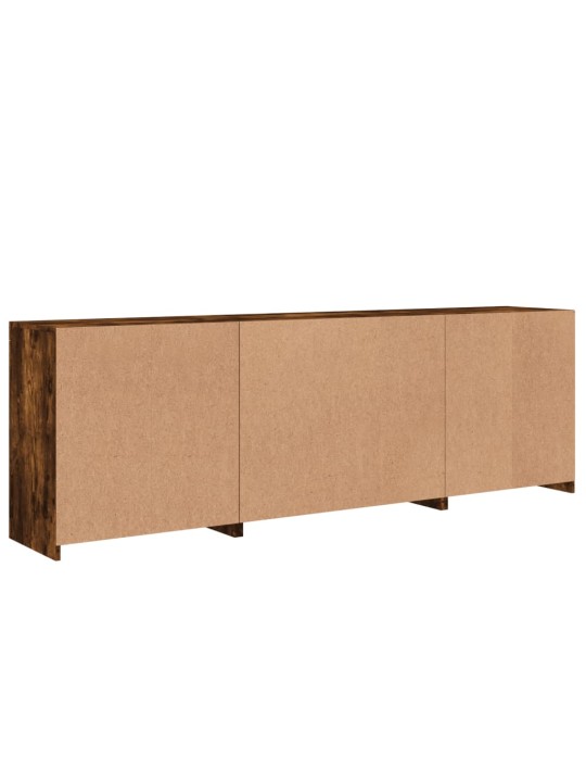 Příborník s led osvětlením kouřový dub 202 x 37 x 67 cm