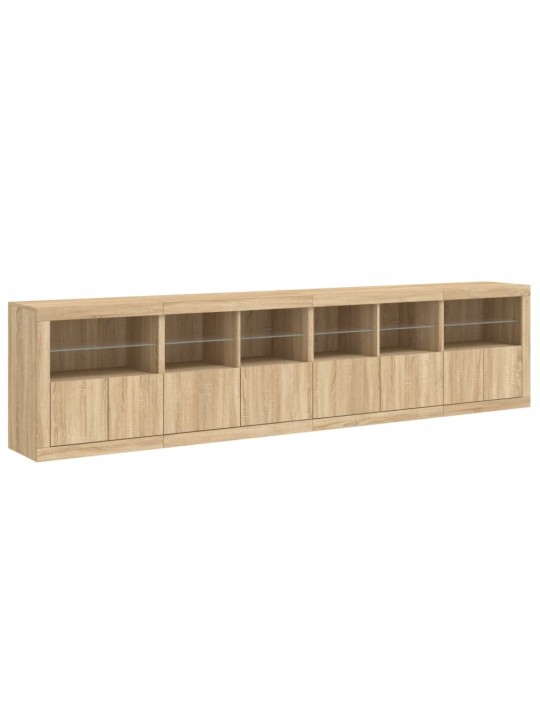 Příborník s LED osvětlením dub sonoma 283 x 37 x 67 cm