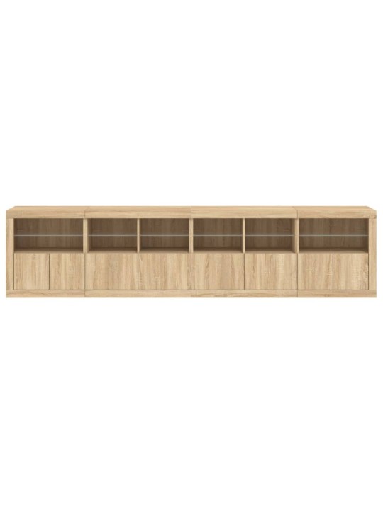 Příborník s LED osvětlením dub sonoma 283 x 37 x 67 cm