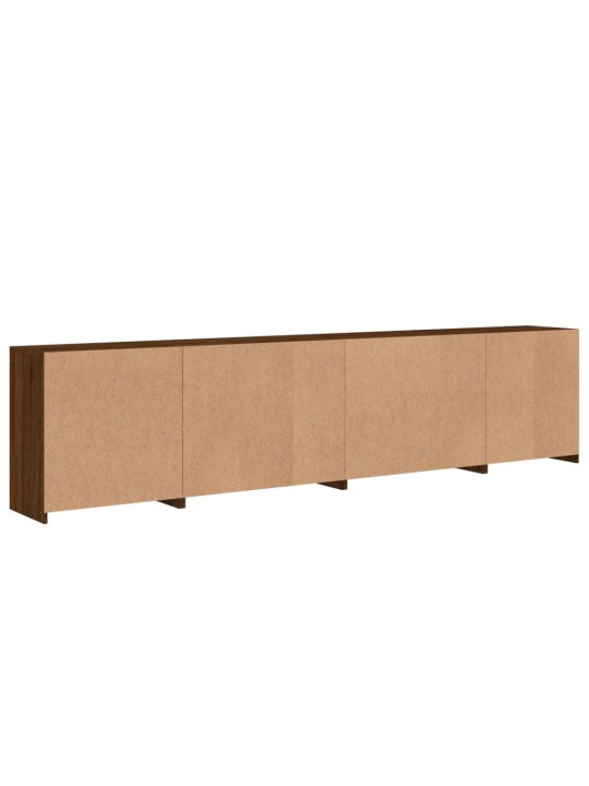 Příborník s LED osvětlením hnědý dub 283 x 37 x 67 cm
