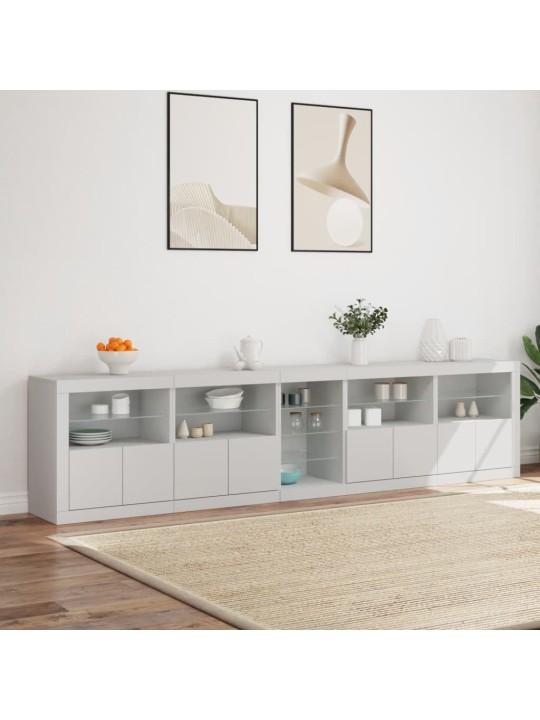 Příborník s LED osvětlením bílý 283 x 37 x 67 cm