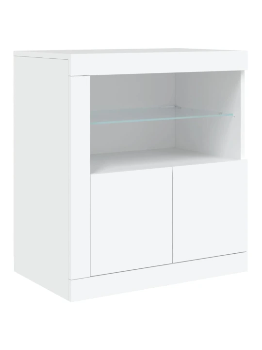 Příborník s LED osvětlením bílý 283 x 37 x 67 cm