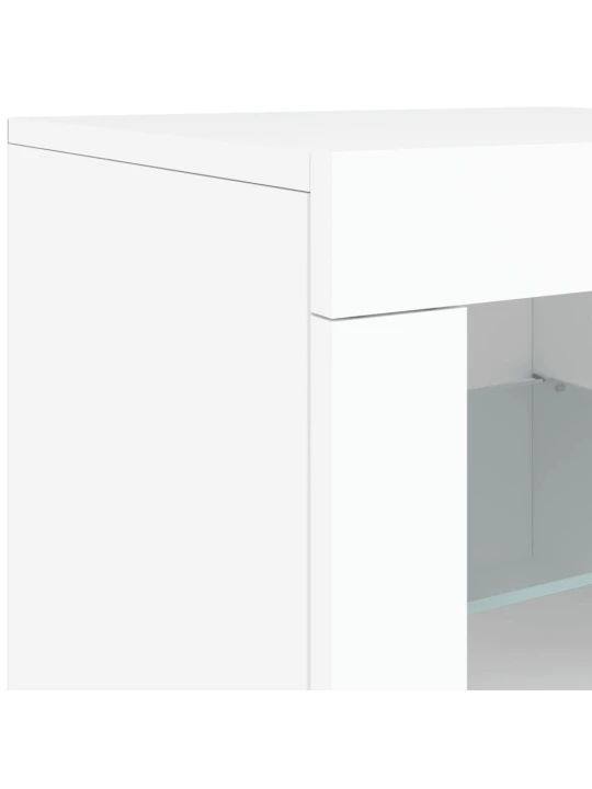Příborník s LED osvětlením bílý 283 x 37 x 67 cm