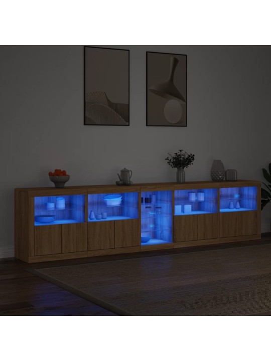 Příborník s LED osvětlením dub sonoma 283 x 37 x 67 cm
