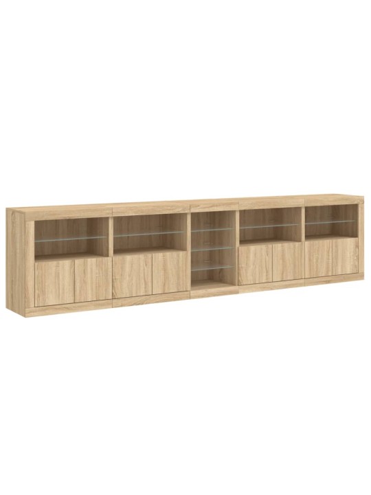 Příborník s LED osvětlením dub sonoma 283 x 37 x 67 cm