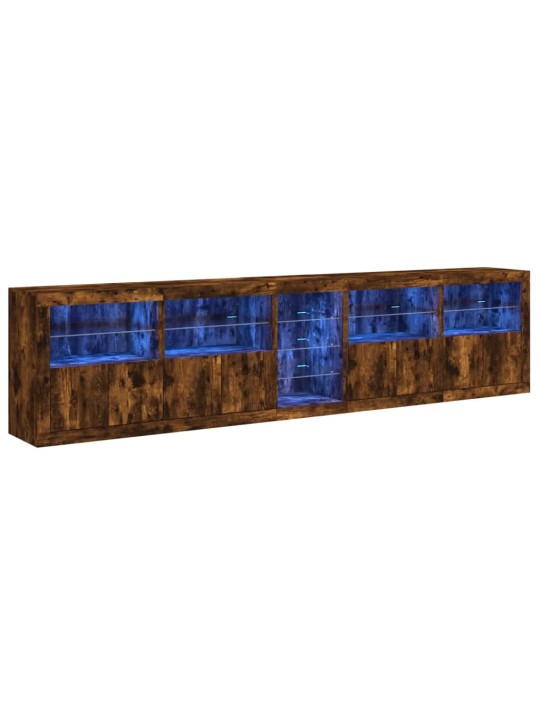 Příborník s led osvětlením kouřový dub 283 x 37 x 67 cm