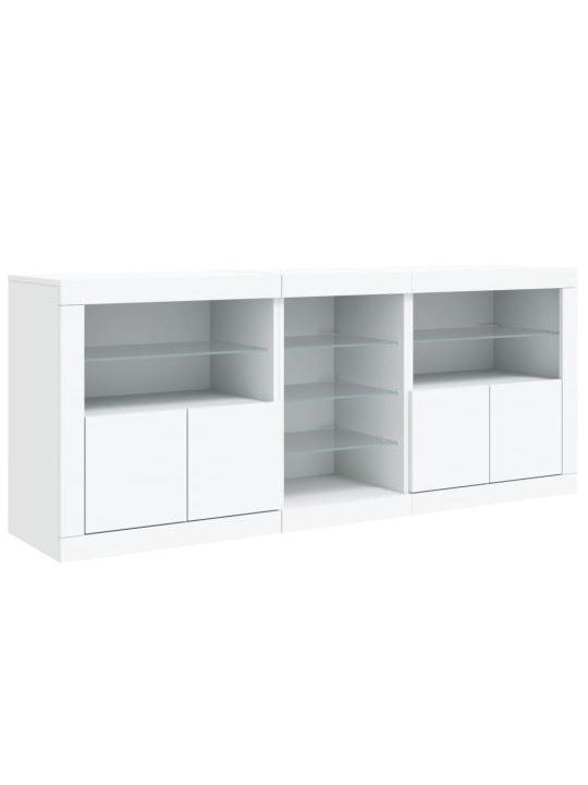 Příborník s LED osvětlením bílý 162 x 37 x 67 cm