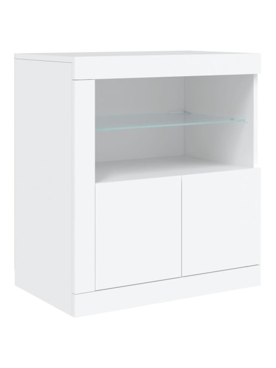 Příborník s LED osvětlením bílý 162 x 37 x 67 cm