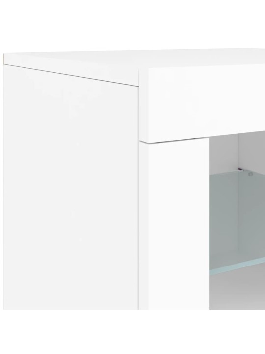 Příborník s LED osvětlením bílý 162 x 37 x 67 cm