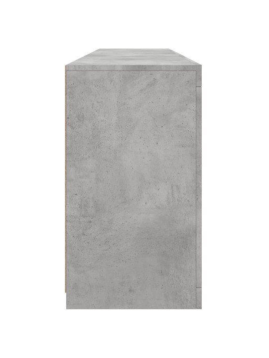 Příborník s LED osvětlením betonově šedý 162 x 37 x 67 cm