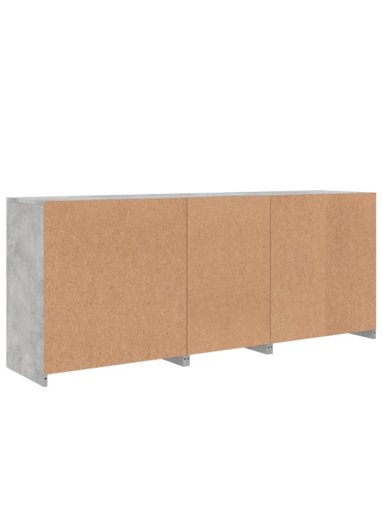 Příborník s LED osvětlením betonově šedý 162 x 37 x 67 cm