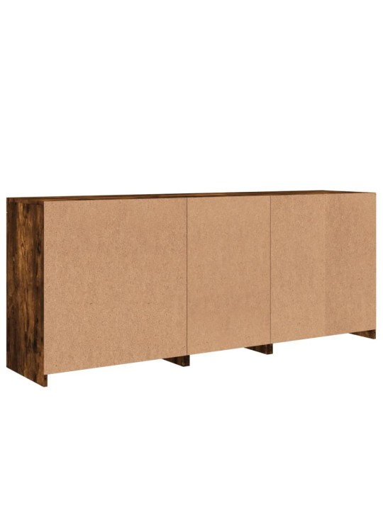 Příborník s led osvětlením kouřový dub 162 x 37 x 67 cm