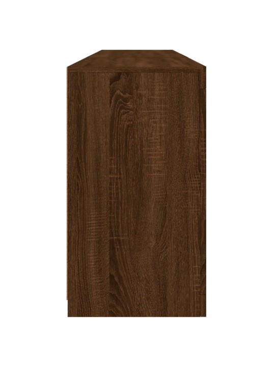Příborník s LED osvětlením hnědý dub 162 x 37 x 67 cm