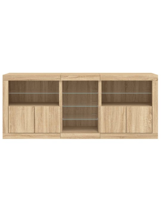 Příborník s LED osvětlením dub sonoma 181,5 x 37 x 67 cm