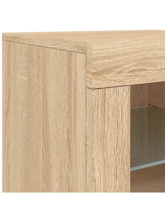 Příborník s LED osvětlením dub sonoma 181,5 x 37 x 67 cm