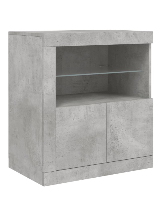 Příborník s LED osvětlením betonově šedý 181,5 x 37 x 67 cm
