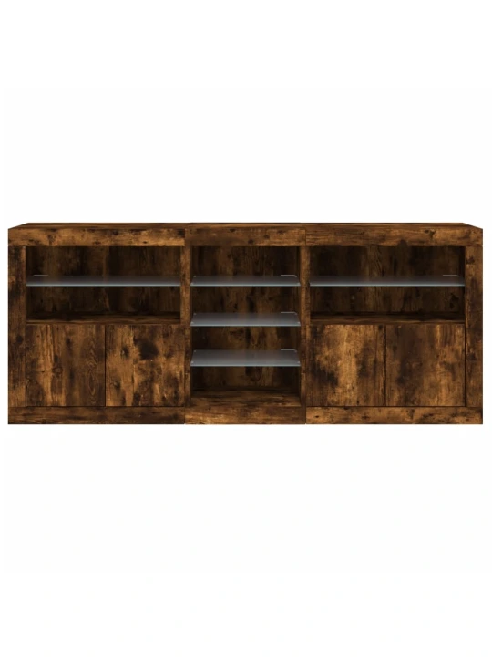 Příborník s led osvětlením kouřový dub 181,5 x 37 x 67 cm