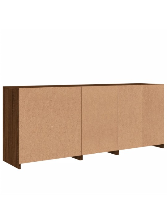 Příborník s LED osvětlením hnědý dub 181,5 x 37 x 67 cm