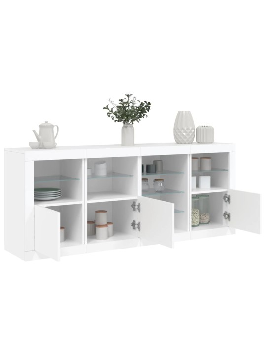 Příborník s LED osvětlením bílý 164 x 37 x 67 cm