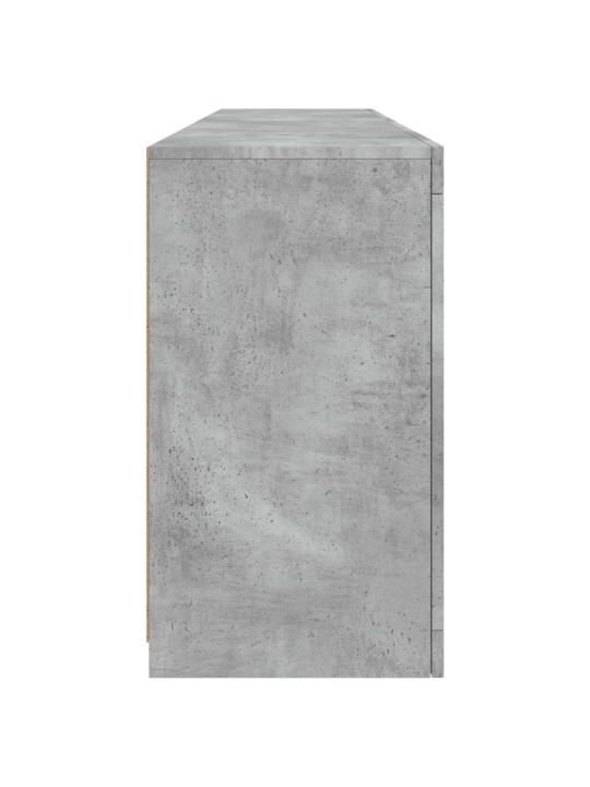 Příborník s LED osvětlením betonově šedý 164 x 37 x 67 cm