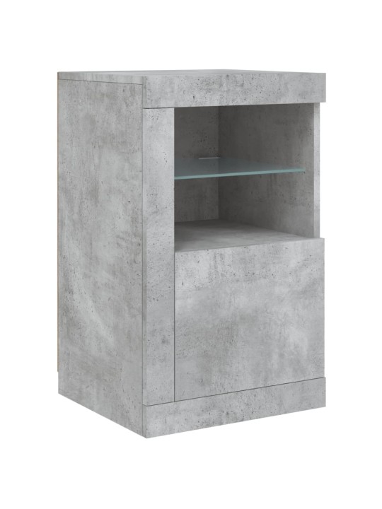 Příborník s LED osvětlením betonově šedý 164 x 37 x 67 cm