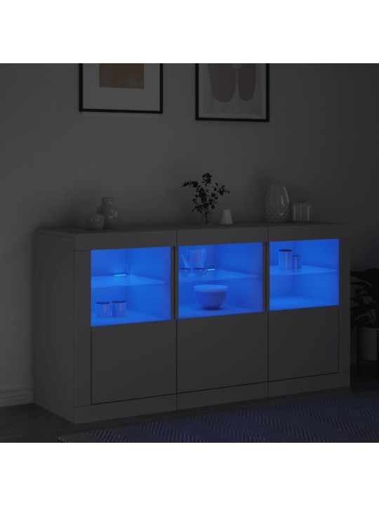 Příborník s LED osvětlením bílý 123 x 37 x 67 cm