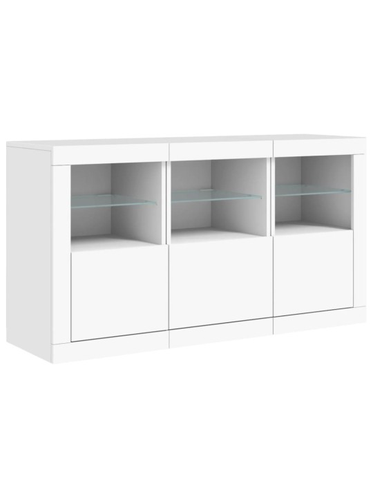 Příborník s LED osvětlením bílý 123 x 37 x 67 cm