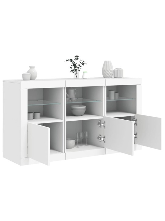 Příborník s LED osvětlením bílý 123 x 37 x 67 cm