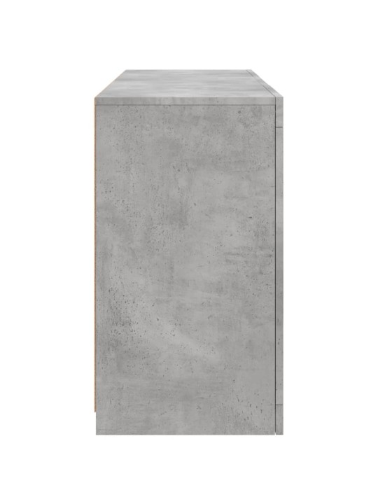 Příborník s LED osvětlením betonově šedý 123 x 37 x 67 cm