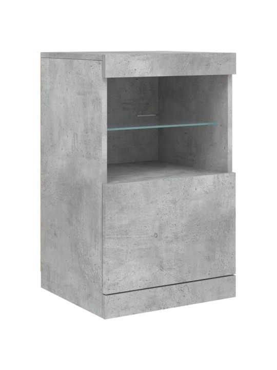 Příborník s LED osvětlením betonově šedý 123 x 37 x 67 cm