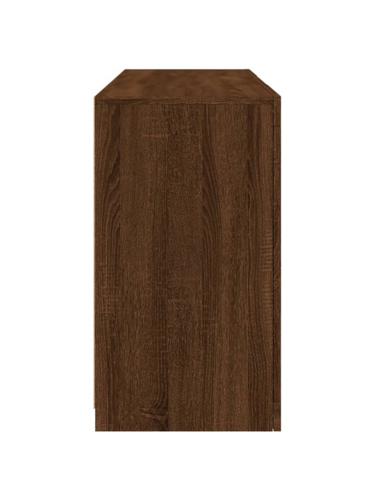 Příborník s LED osvětlením hnědý dub 123 x 37 x 67 cm