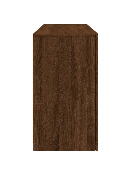 Příborník s LED osvětlením hnědý dub 123 x 37 x 67 cm