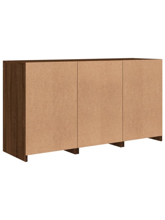 Příborník s LED osvětlením hnědý dub 123 x 37 x 67 cm