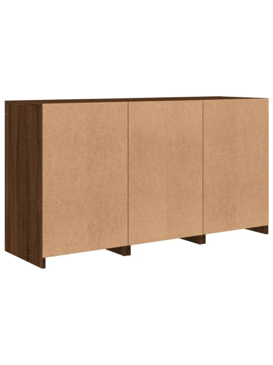 Příborník s LED osvětlením hnědý dub 123 x 37 x 67 cm