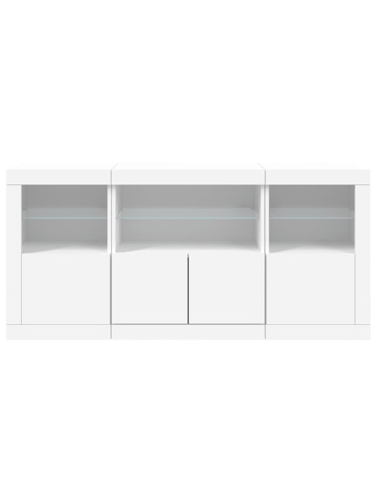 Příborník s LED osvětlením bílý 142,5 x 37 x 67 cm