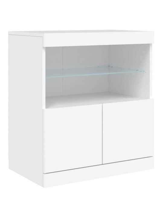 Příborník s LED osvětlením bílý 142,5 x 37 x 67 cm