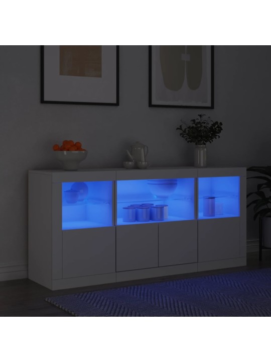 Příborník s LED osvětlením bílý 142,5 x 37 x 67 cm
