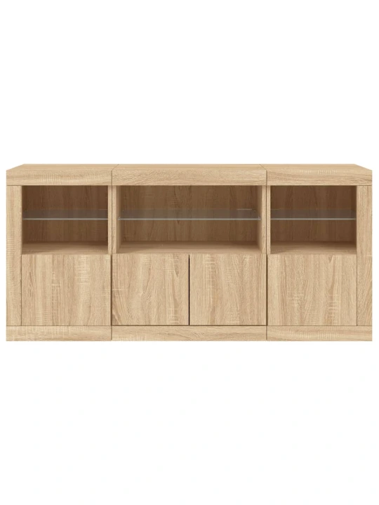 Příborník s led osvětlením dub sonoma 142,5 x 37 x 67 cm