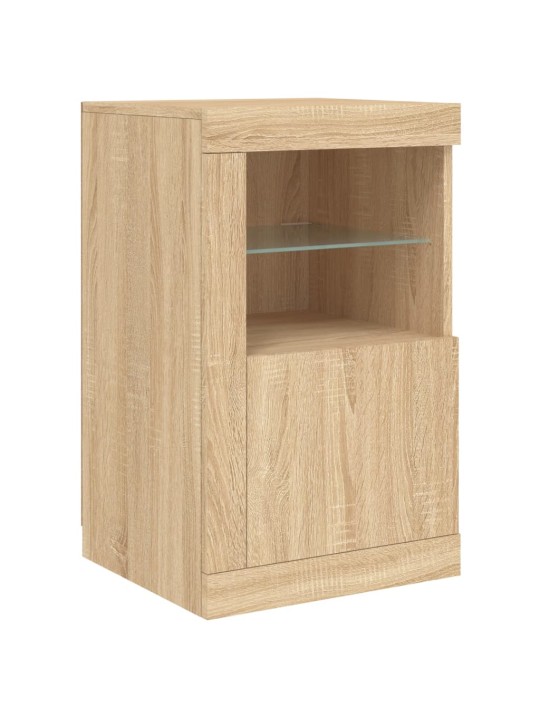 Příborník s led osvětlením dub sonoma 142,5 x 37 x 67 cm