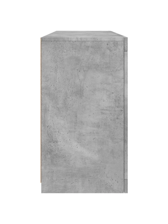 Příborník s LED osvětlením betonově šedý 142,5 x 37 x 67 cm