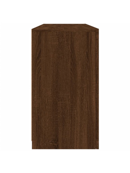 Příborník s LED osvětlením hnědý dub 142,5 x 37 x 67 cm