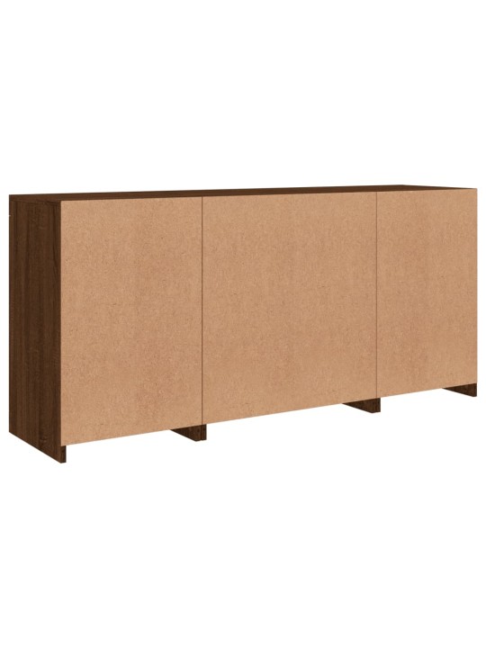 Příborník s LED osvětlením hnědý dub 142,5 x 37 x 67 cm